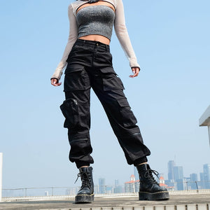 High Waist Patchwork Hippie Cargo Pant's