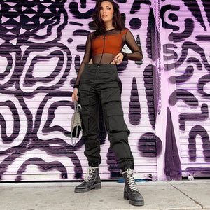 High Waist Patchwork Hippie Cargo Pant's