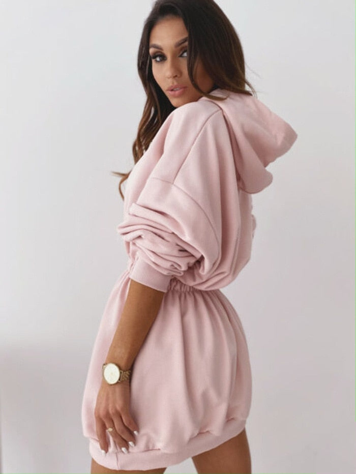 Long Sleeve Oversized Hoodie Dress