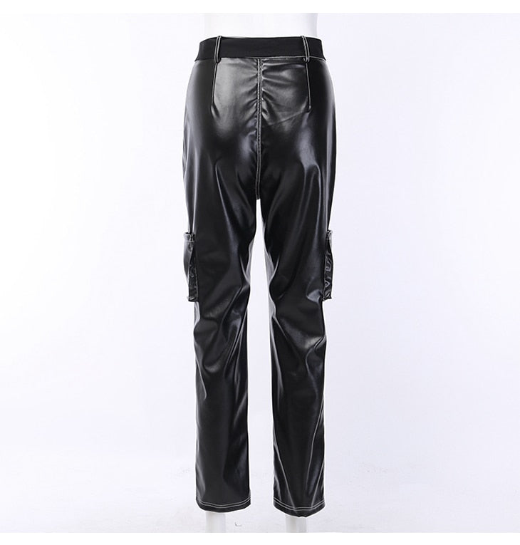 High Waist Faux Leather Pencil Pant