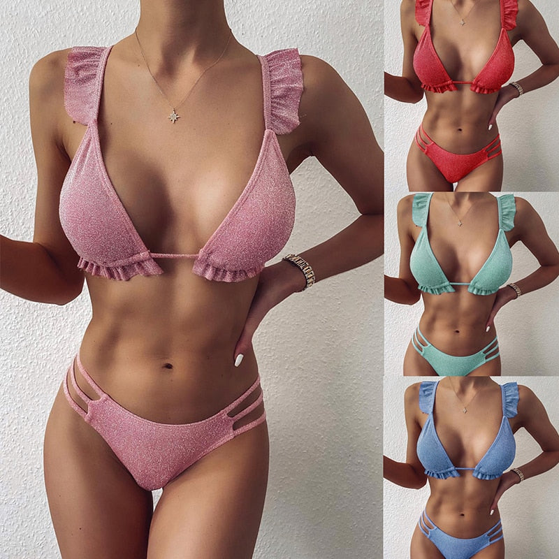 Two Piece Ruffled Bikini