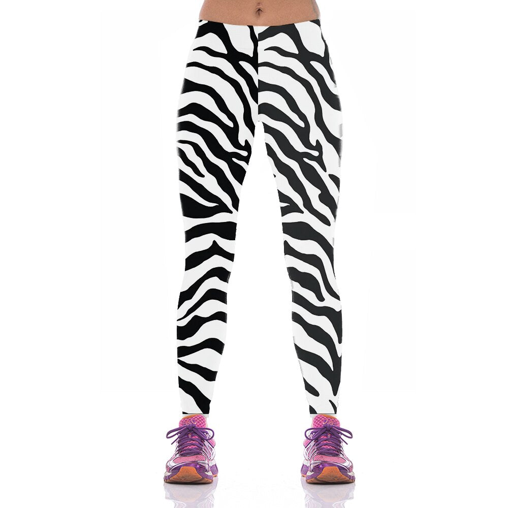 3D Zebra Yoga Pants