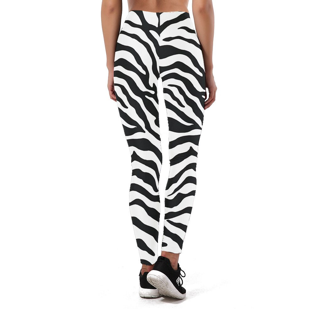 3D Zebra Yoga Pants