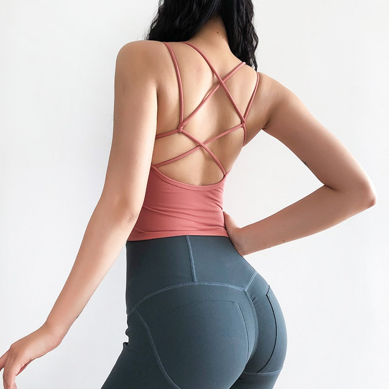 Cross Strap Yoga Crop Top