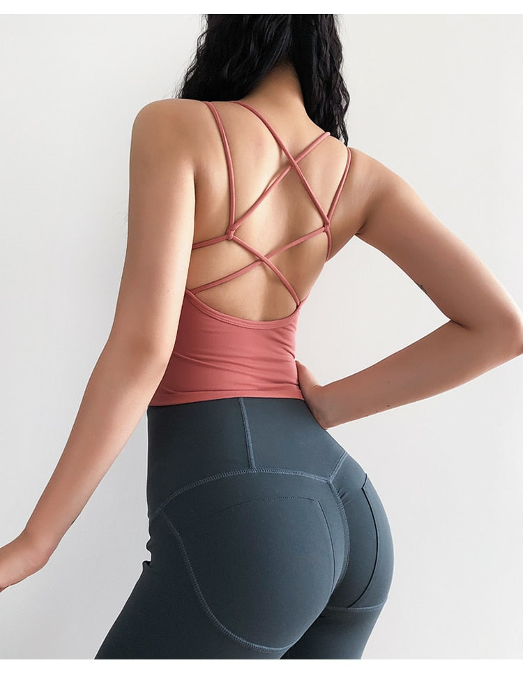 Cross Strap Yoga Crop Top