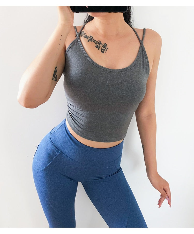 Cross Strap Yoga Crop Top