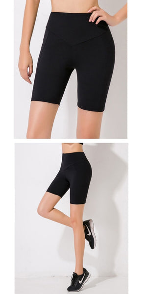 High Waist Compression Biker Shorts