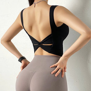 Backless Sports Yoga Crop Top