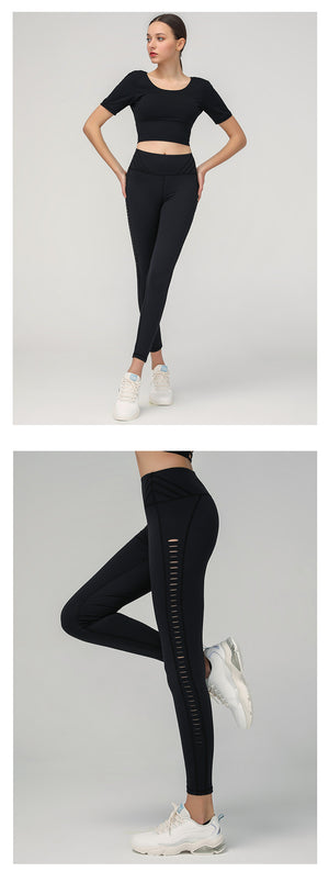 Hollow Out High Waist Yoga Pants