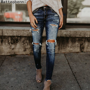 Ripped Vintage Denim Boyfriend Jeans