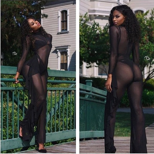 Long Sleeve Mesh Bodysuit