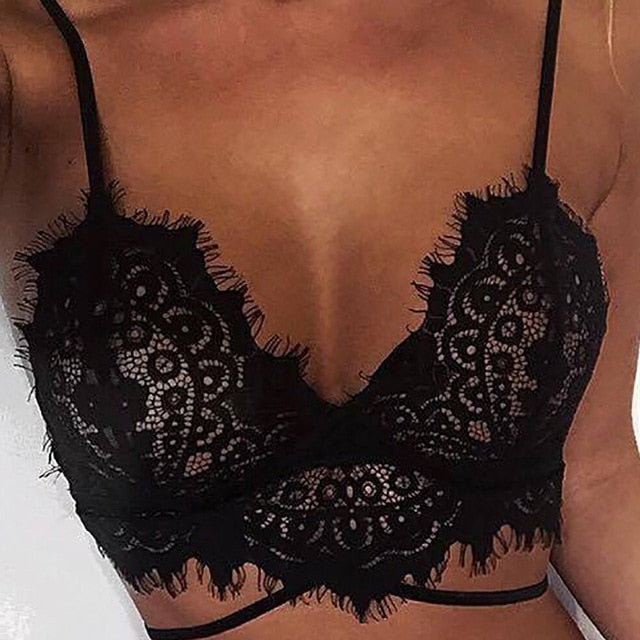 frill lace bralet