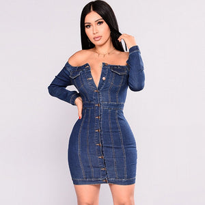 Single Breasted Halter Neck Dress