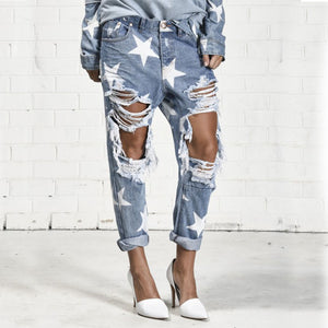 Star Girl Distressed Boyfriend jeans