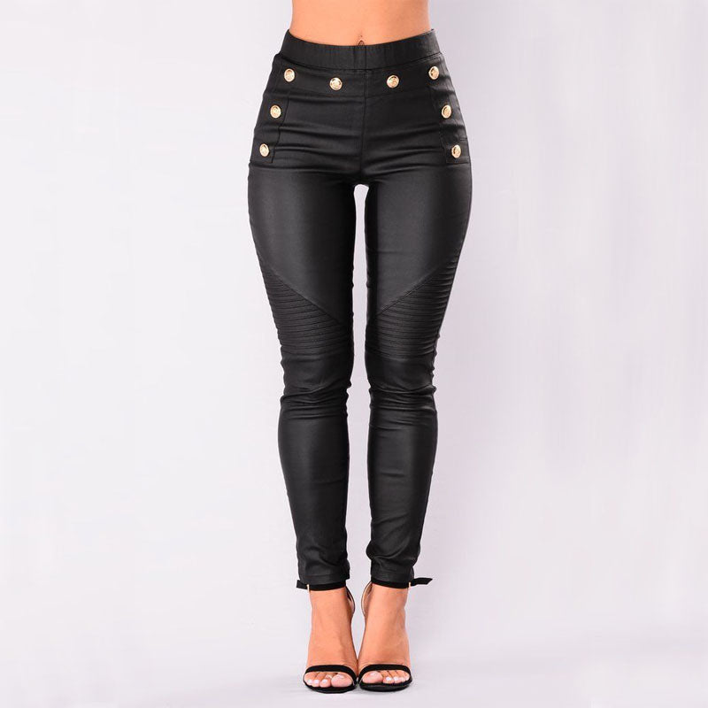 High  Waist Black Pencil Pants