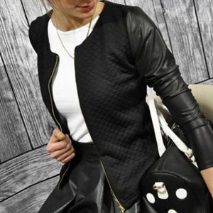 Leather Patchwork blazer