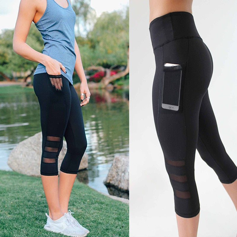 Mesh Insert Yoga Pants